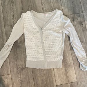 Grey patterned cardigan